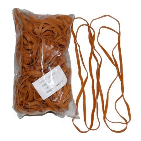 Encore Packaging Encore Packaging Large Rubber Bands, 1/4inW x 12in Circumference, Crepe, Approximately 55 Bands EP-4212